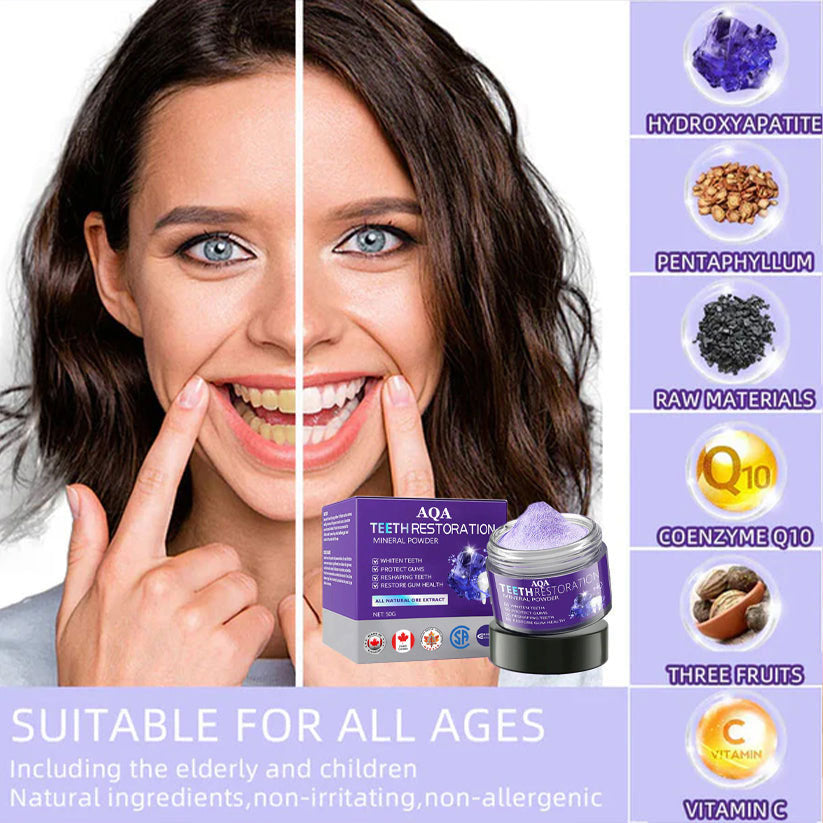 AQA™ Teeth Restoration Powder – Dentist-Approved Enamel Repair (CDA Certified) 🦷 | Flash Sale Today Only!