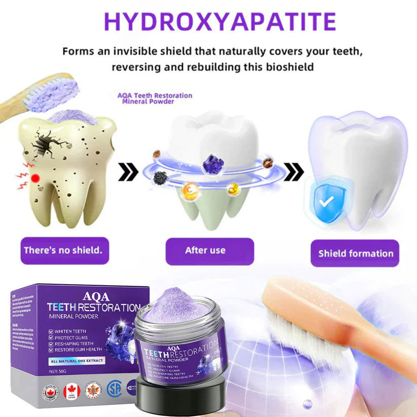 AQA™ Teeth Restoration Powder – Dentist-Approved Enamel Repair (CDA Certified) 🦷 | Flash Sale Today Only!